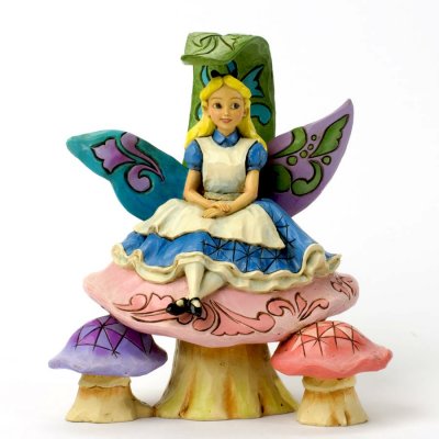 'Changed So Much Since This Morning' - Alice on mushroom figurine (Jim Shore Disney Traditions)