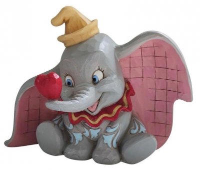 'A Gift of Love' - Dumbo holding a heart figurine (Jim Shore Disney Traditions)