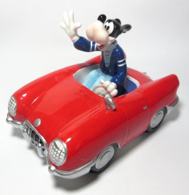Disney Musikbox Goofy Cabrio Corvette mit Spieluhr Spieldose MusicBox handbemalt 