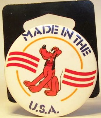Made in the USA Pluto button