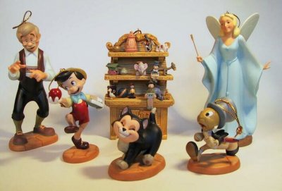 Pinocchio Disney ornament set (Walt Disney Classics Collection - WDCC)