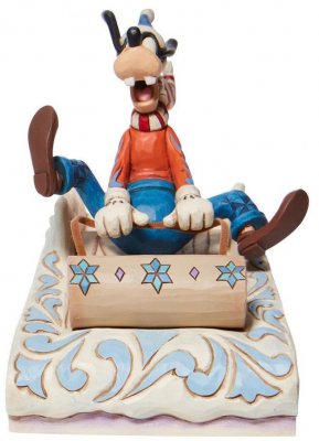 'A Wild Ride' - Goofy sledding figurine (Jim Shore Disney Traditions)