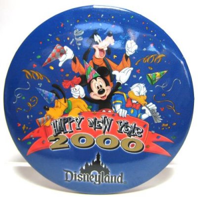 Happy New Year Disneyland 2000 button