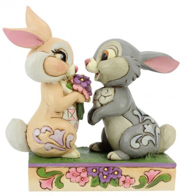'Bunny Bouquet' - Thumper and his girlfriend figurine (Jim Shore Disney Traditions)