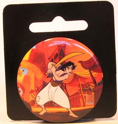 Aladdin with sword in Agrabah small button