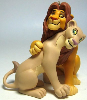 Adult Simba and Nala ornament (Hallmark)