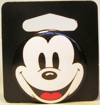 Mickey Mouse close up button (white face)