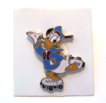 Donald Duck on roller skates Disney pin