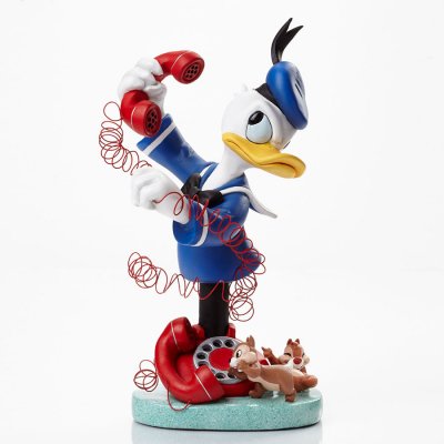 Donald Duck with Chip 'N Dale on telephone 'Grand Jester' Disney bust