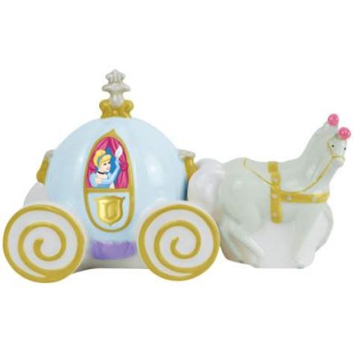 Cinderella's coach and horses magnetized salt and pepper shaker set