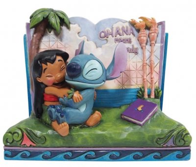 'Ohana Means Family' - Lilo and Stitch storybook figurine (Jim Shore Disney Traditions)