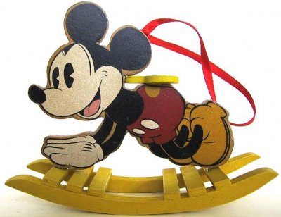 Mickey Mouse rocking horse ornament