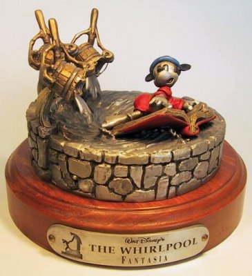 The Whirlpool - Mickey Mouse Sorcerer's Apprentice pewter scene, from Disney's 'Fantasia