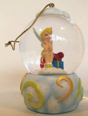 Tinker Bell mini snowglobe Disney ornament