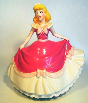 Cinderella holding dress musical figure
