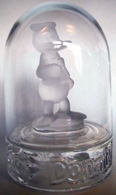 Donald Duck Disney Crystal figure under glass