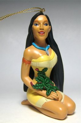 Pocahontas kneeling with holly ornament (Grolier)