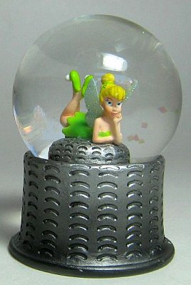 Tinker Bell sitting on thimble mini snowglobe