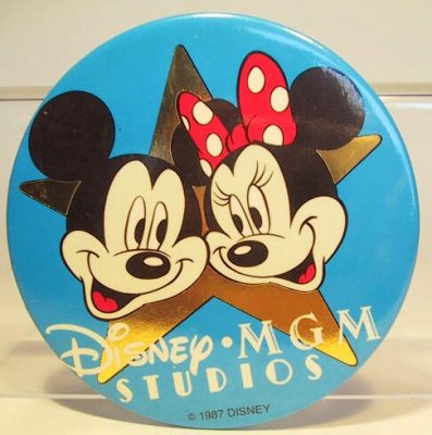 Mickey Mouse and Minnie Mouse Disney MGM Studios button