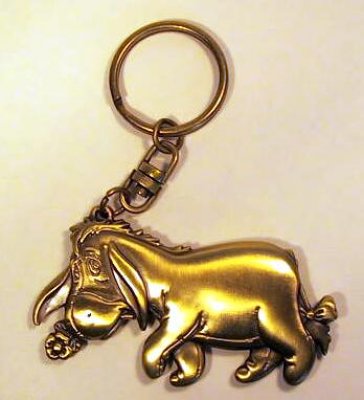 Eeyore brass keychain