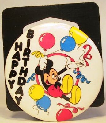 Happy Birthday Mickey Mouse button