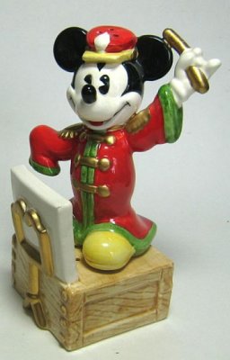 Band Concert conductor Mickey Mouse salt and pepper shaker set