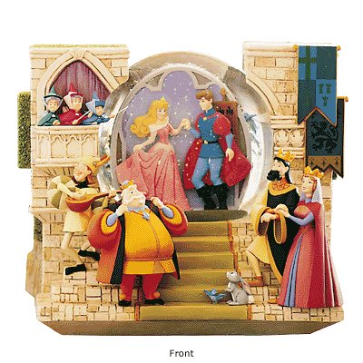 Sleeping Beauty double-sided musical snowglobe