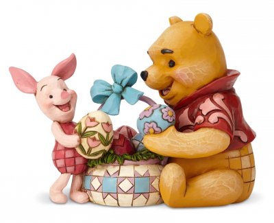 Winnie the Pooh and Piglet with Easter egg figurine (Jim Shore Disney Traditions)