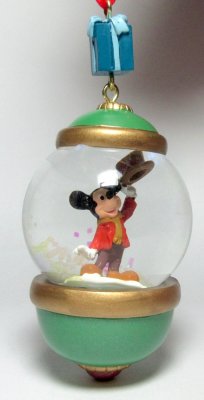 Mickey Mouse as Bob Crachit globe sketchbook ornament (Disney Store 30th Anniversary) 2017
