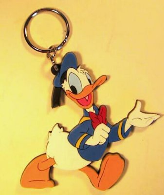 Donald Duck rubber keychain