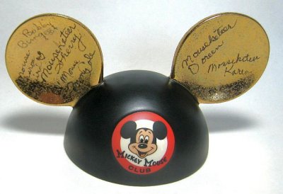 Honorary Mouse Ears - signed by six original mousketeers
