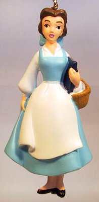 Belle storybook ornament (blue dress)