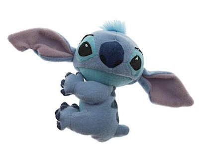 Stitch plush, with magnetic paws