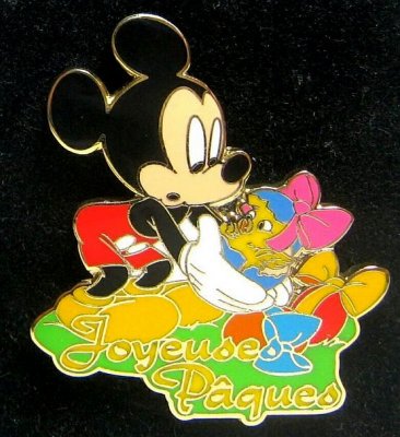 Disneyland Paris 'Joyeuse Paques' ('Happy Easter') Mickey Mouse pin