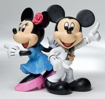 Disney's Minnie and Mickey Mouse dancing disco figurine