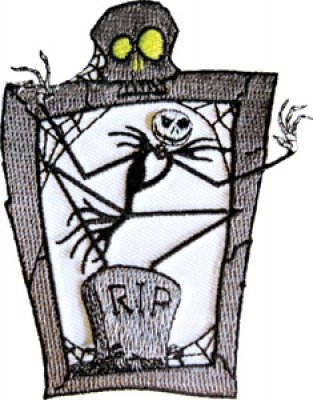Jack Skellington on tombstone patch