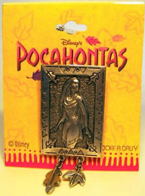 Pocahontas rectangular pin, with leaves