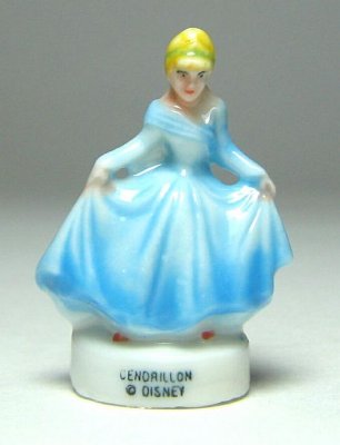 Cinderella in blue ballgown Disney porcelain miniature figure