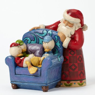 'And to All a Good Night' - Huey, Dewey & Louie with Santa figurine (Jim Shore Disney Traditions)