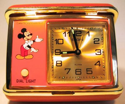 Mickey Mouse travel alarm clock