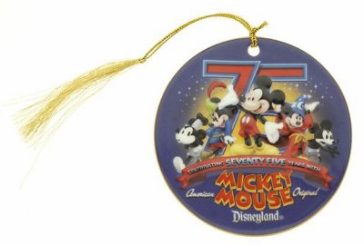 Mickey Mouse's 75th birthday disc ornament
