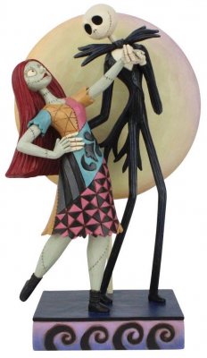 'A Dance by Moonlight' - Jack Skellington and Sally and moon figurine (Jim Shore Disney Traditions)