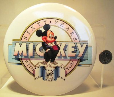 Mickey Mouse 60th birthday jumbo button