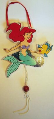 Ariel pull toy Disney wood ornament