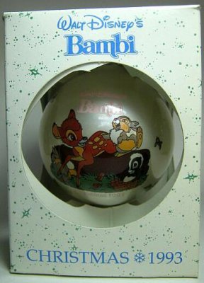 Bambi 1993 glass ball ornament