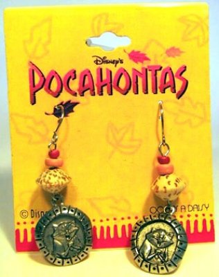 Meeko drop earrings, from Disney 'Pocahontas'