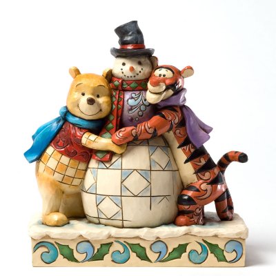 'Winter Hugs Winnie the Pooh, Tigger and snowman figurine (Jim Shore)