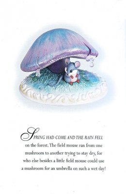 April Shower Mouse Story-time postcard