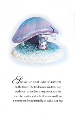April Shower Mouse Story-time postcard from our Olszewski