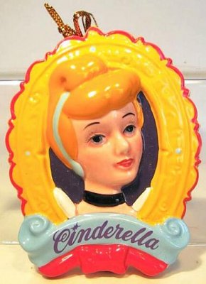 Cinderella cameo Disney ornament (ceramic)